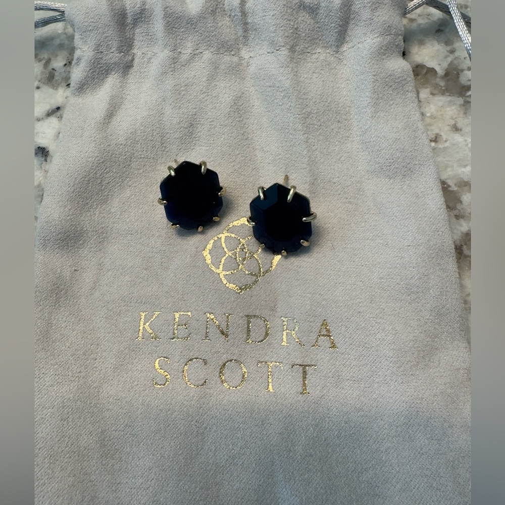 Kendra Scott Morgan Stud Earrings - Navy